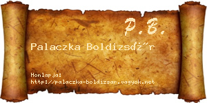 Palaczka Boldizsár névjegykártya